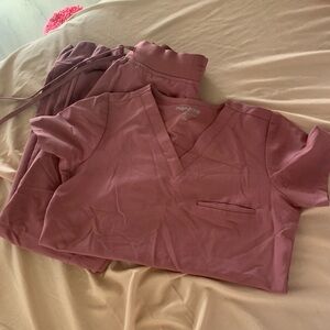 xxs mauve mandala scrub set